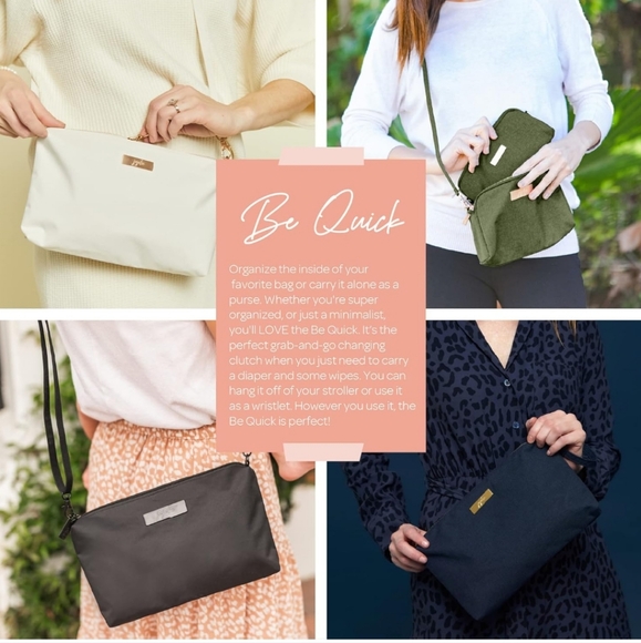 JuJuBe | Be Quick Shoulder Bag/Wristlet Purse Organizer blue stripe - Picture 6 of 6